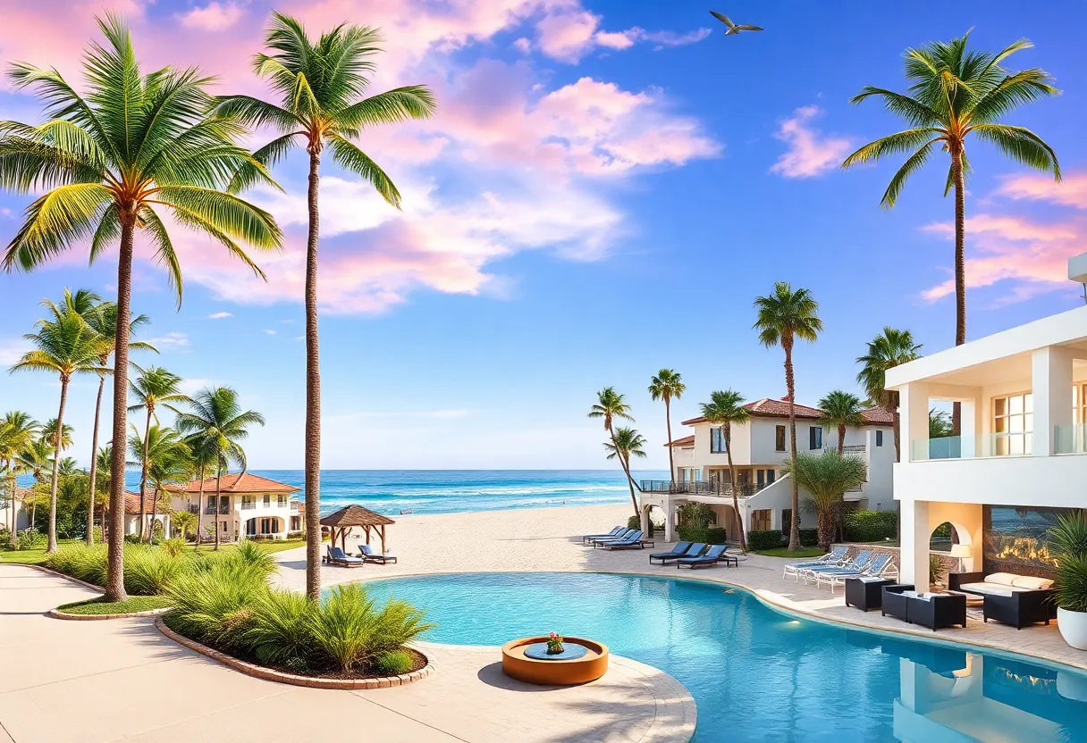 A scenic view of California's luxury coastal lifestyle.