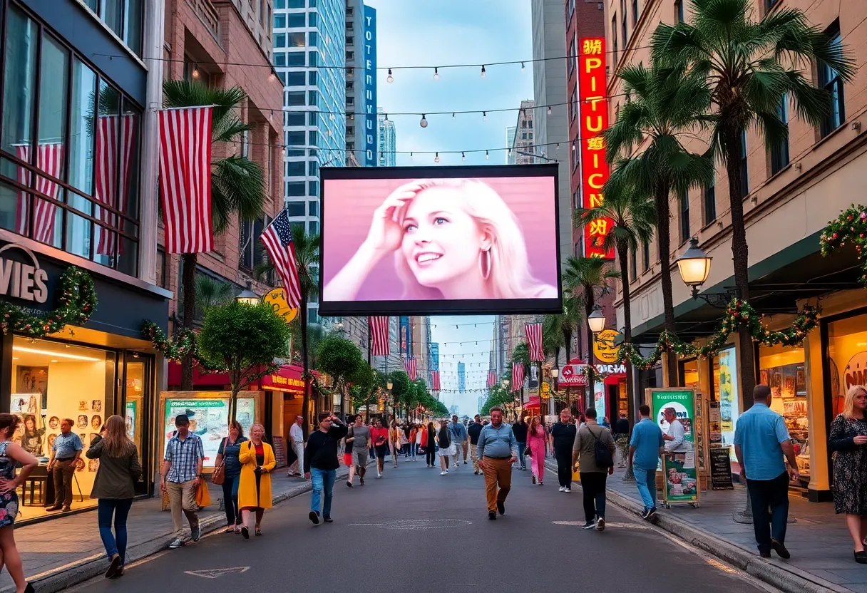 Festive street scene celebrating Clueless movie anniversary