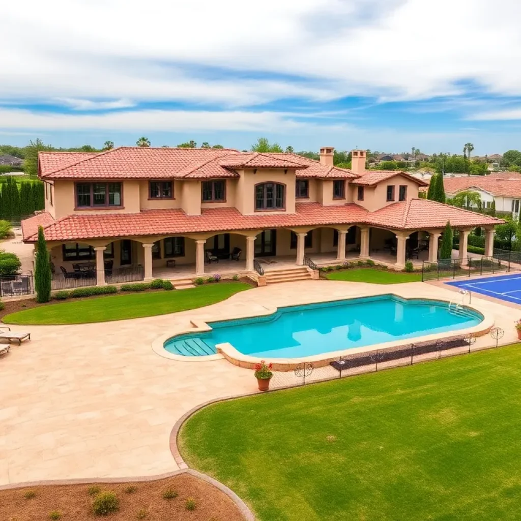 Tuscan-style mansion in Beverly Hills with luxurious features