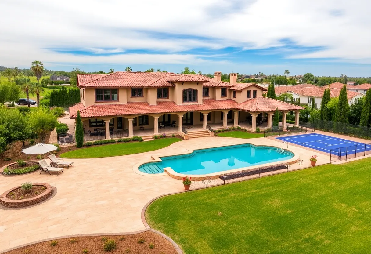 Tuscan-style mansion in Beverly Hills with luxurious features