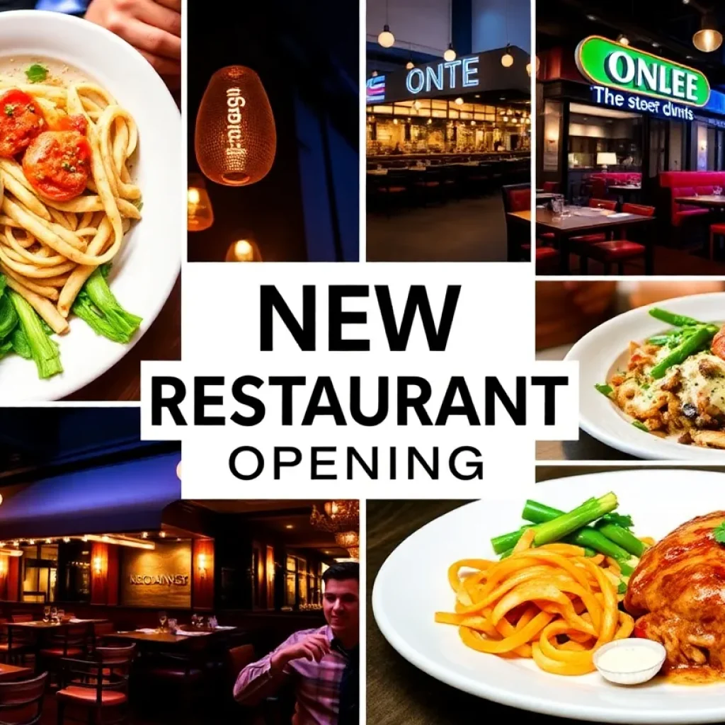 A vibrant view of new restaurants in Los Angeles featuring diverse cuisines.