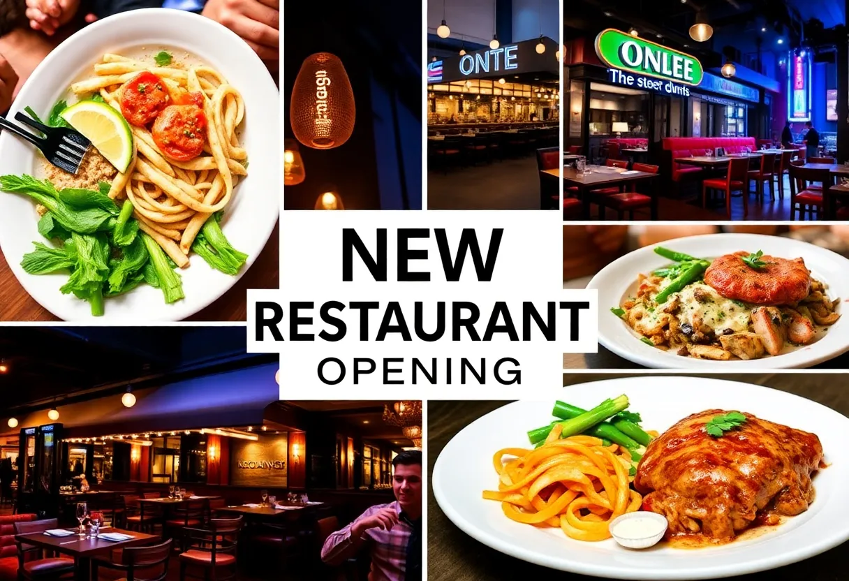 A vibrant view of new restaurants in Los Angeles featuring diverse cuisines.