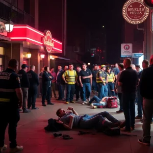 Emergency responders at the scene of a nightclub incident in East Hollywood