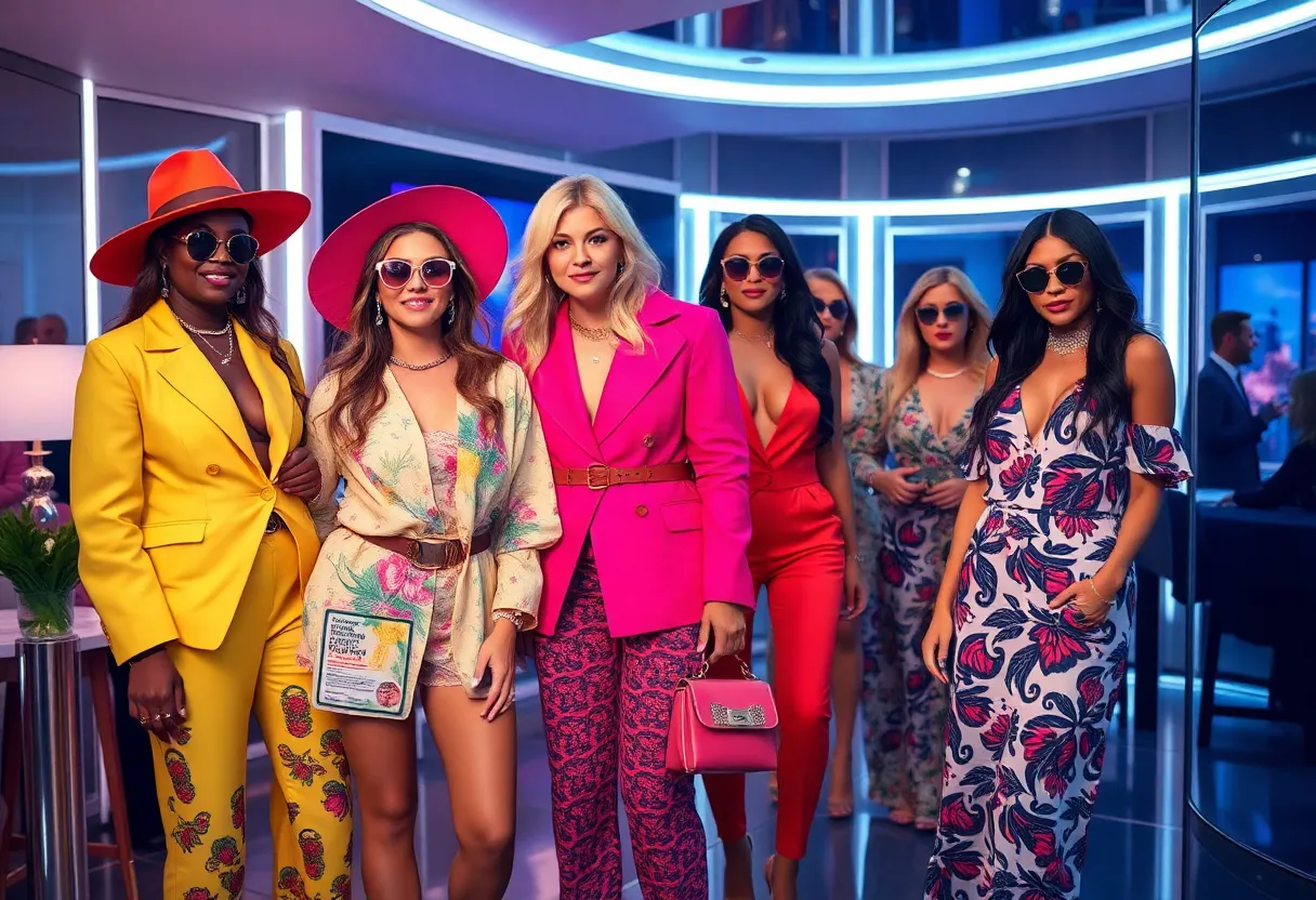 Fashion and lifestyle elements representing Rachel Zoe's return to reality television.