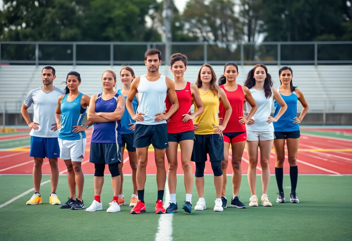 Diverse group of athletes representing gender inclusivity in sports