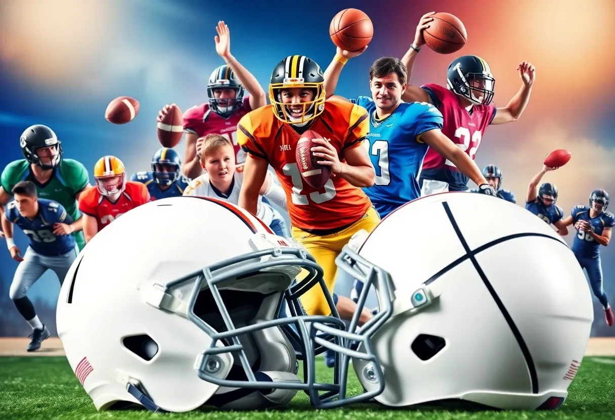 Athletes in action representing UCLA Bruins athletic transfers