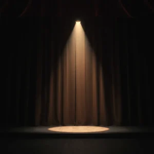 Theater stage for Web of Murder performance
