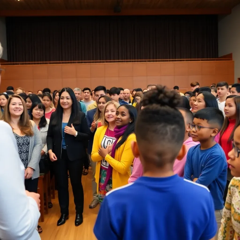 Educators and community leaders at BHUSD's Opening Day celebration