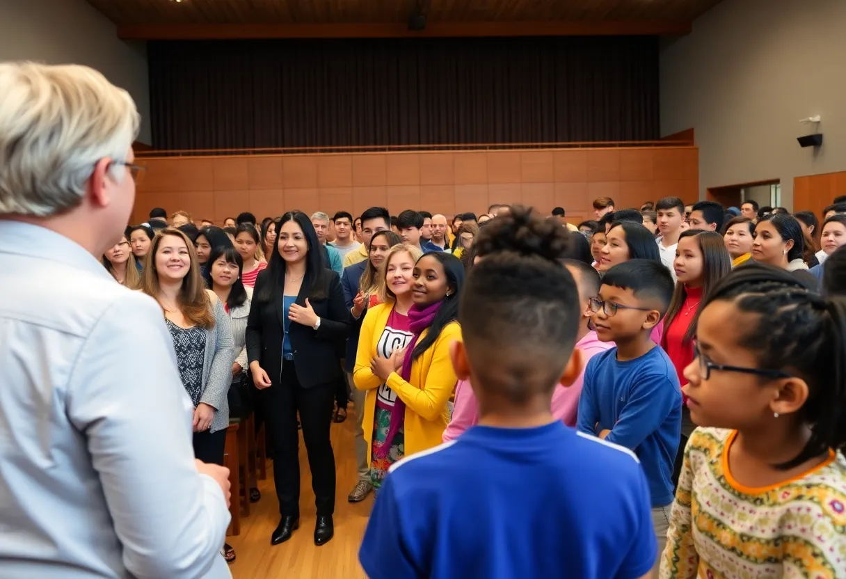 Educators and community leaders at BHUSD's Opening Day celebration