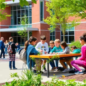 Students engaging in STEM activities at Bloomfield Hills school