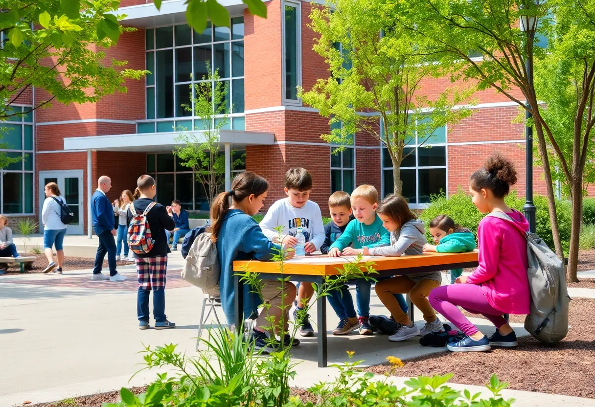 Students engaging in STEM activities at Bloomfield Hills school