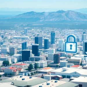 California landscape representing economic challenges and digital privacy issues