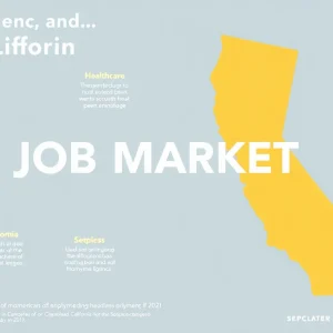 Illustration of California's employment trends showing job gains and losses