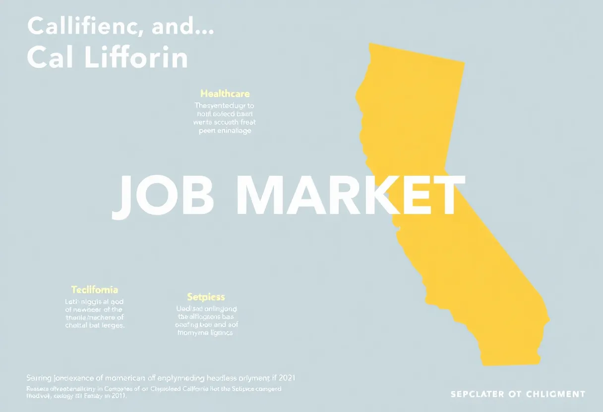 Illustration of California's employment trends showing job gains and losses