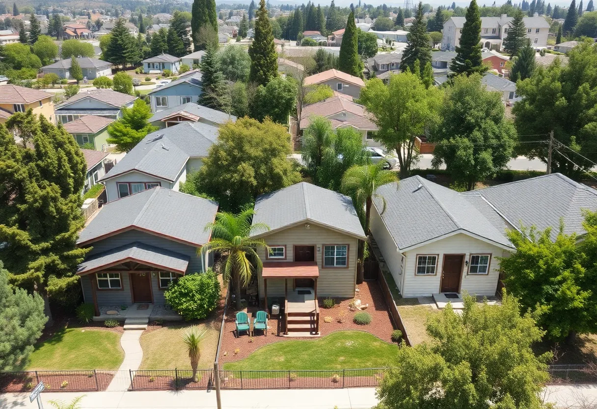 Suburban neighborhood in California featuring Accessory Dwelling Units