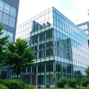 Exterior view of Hyundai's new office lease in Irvine, California
