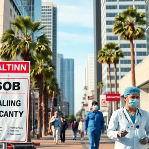 Urban landscape representing Southern California job market dynamics