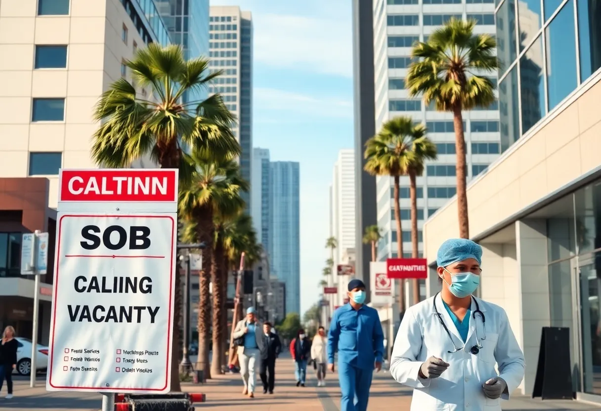 Urban landscape representing Southern California job market dynamics
