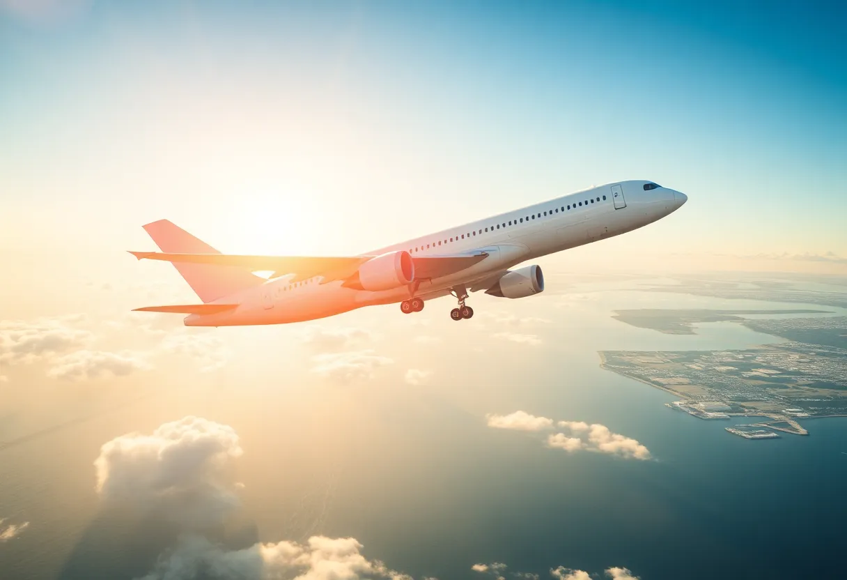 Airplane representing Allegiant Travel's new routes
