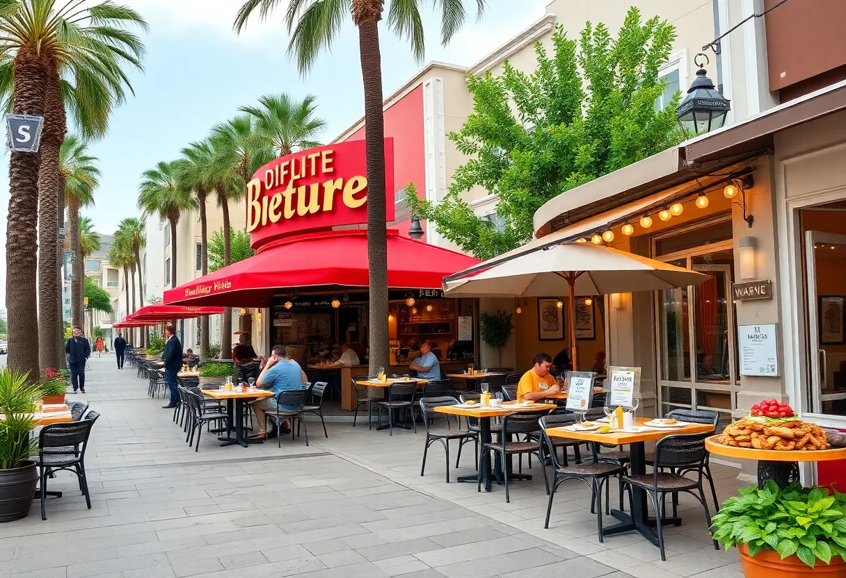 Street view of new casual dining restaurants in Beverly Hills
