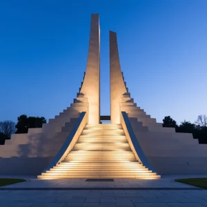 23-foot tall memorial sculpture representing ascent and remembrance in Beverly Hills.