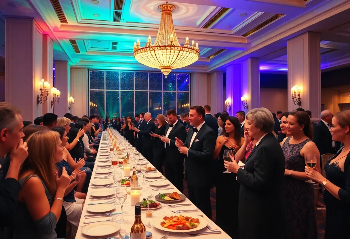 Guests at the Beverly Hills Police gala enjoying the event
