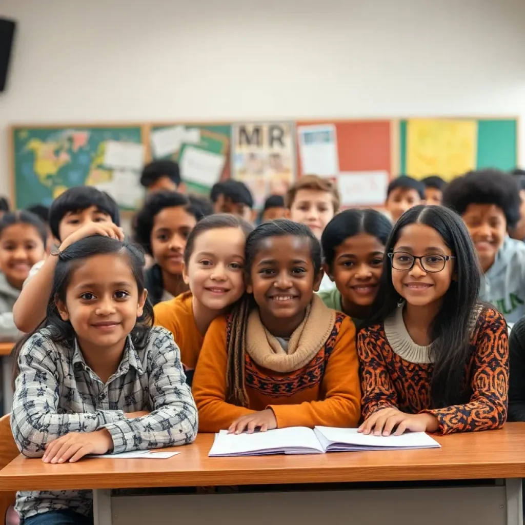 Students and teachers in a diverse Beverly Hills school environment