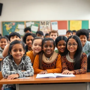 Students and teachers in a diverse Beverly Hills school environment