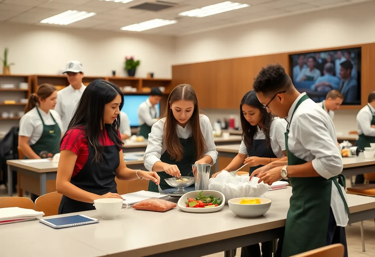 Students participating in the Beverly Hills Career Academy program