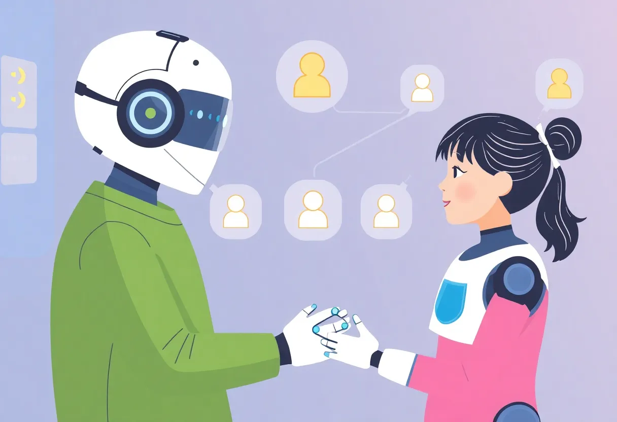 Illustration representing AI chatbot safety for minors