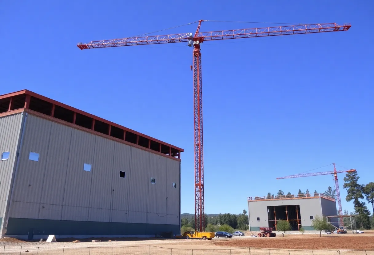 Construction site of Costco warehouses in Tracy, California