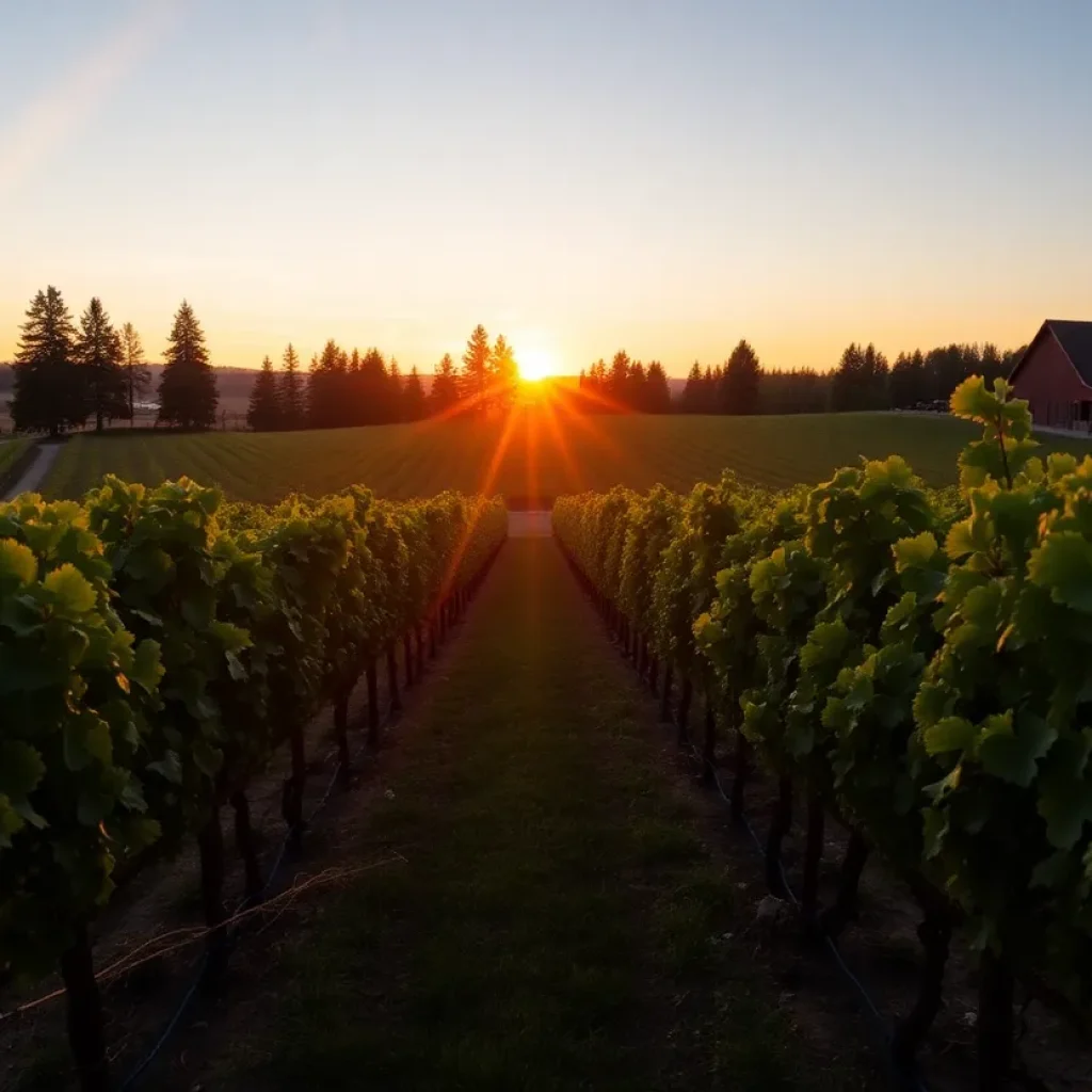 Vineyards in South Willamette Valley