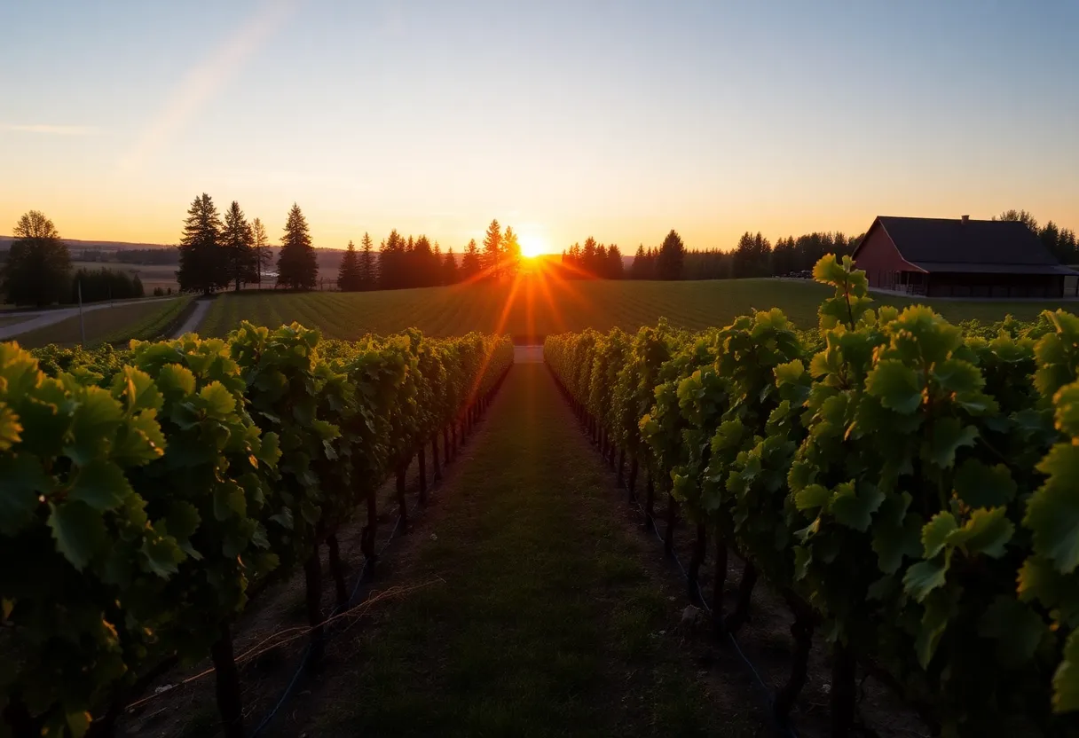 Vineyards in South Willamette Valley