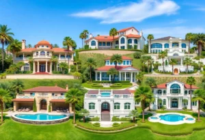 Collage of Beverly Hills luxury estates