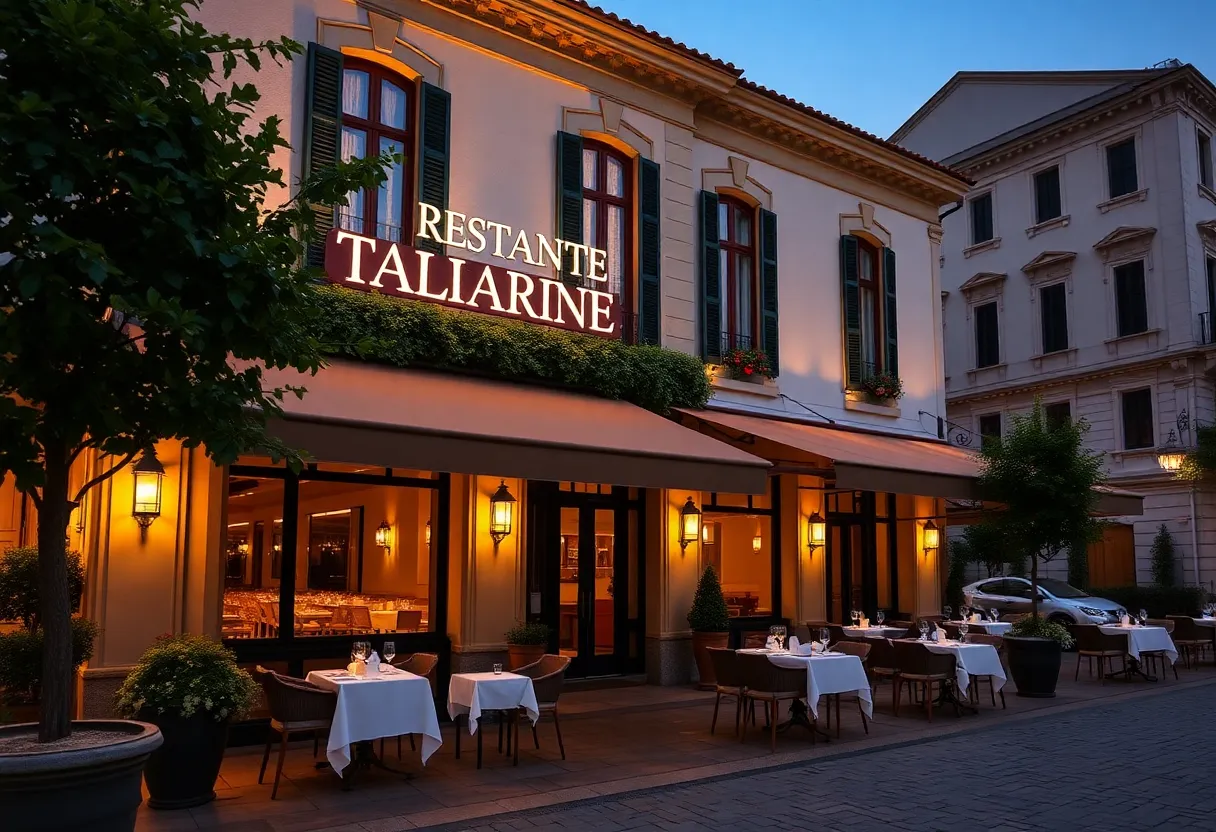 Elegant Sant Ambroeus restaurant in Beverly Hills with outdoor dining