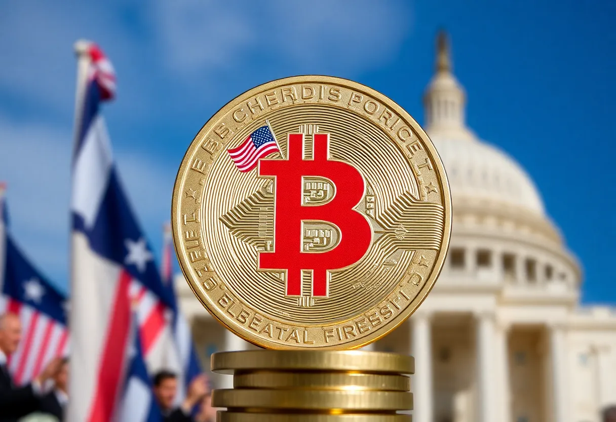 Conceptual image of the Trump Corruption Coin representing political satire.