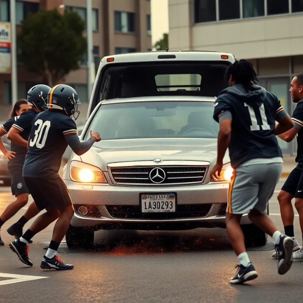 Conceptual image representing an athlete's struggle after an arrest incident