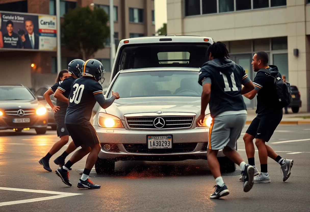 Conceptual image representing an athlete's struggle after an arrest incident