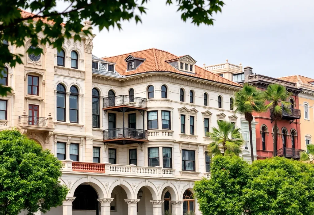 Historic buildings in Beverly Hills showcasing architectural beauty
