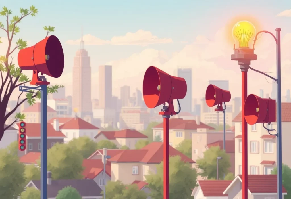 Outdoor warning sirens in Beverly Hills