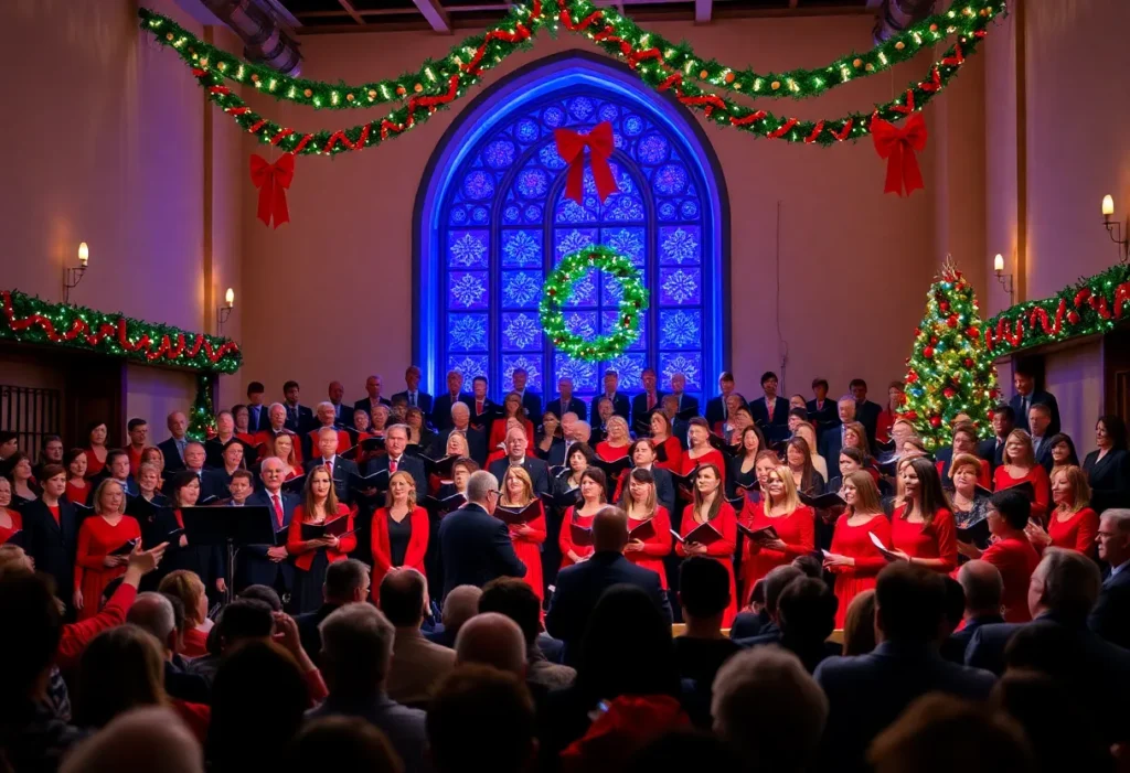 Gay Men's Chorus performing at the Holiday Legends concert