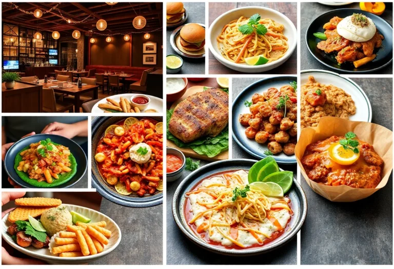 Collage of new dining experiences in Los Angeles