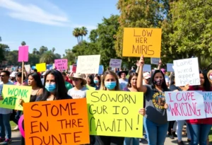 Protesters gathered for the No Kings protests in Southern California